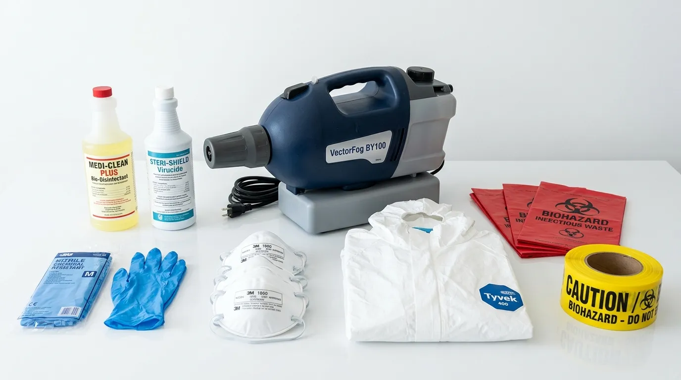 Professional biohazard remediation crew working in Lilburn